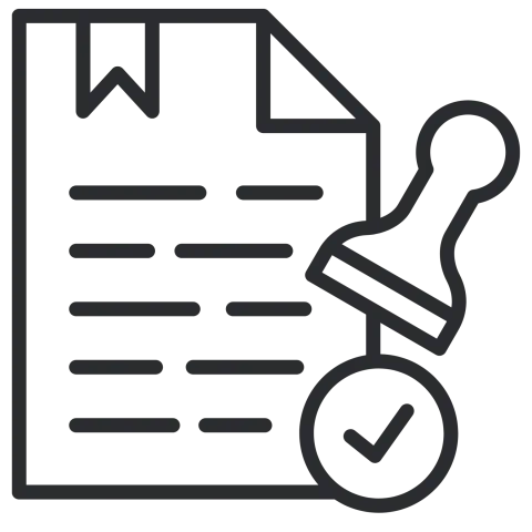 document with official seal and stamp