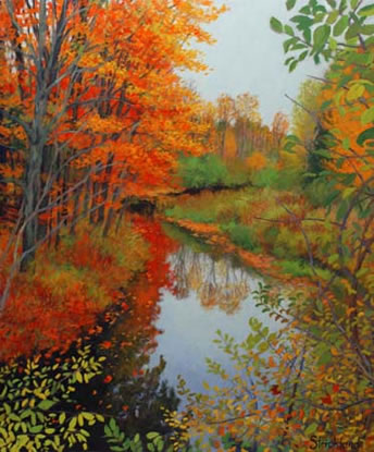 Fall River painting by Lois Strickland