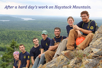 Field Team on Haystack Mountain.