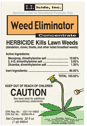 pesticide label