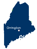 Orrington on the State of Maine map