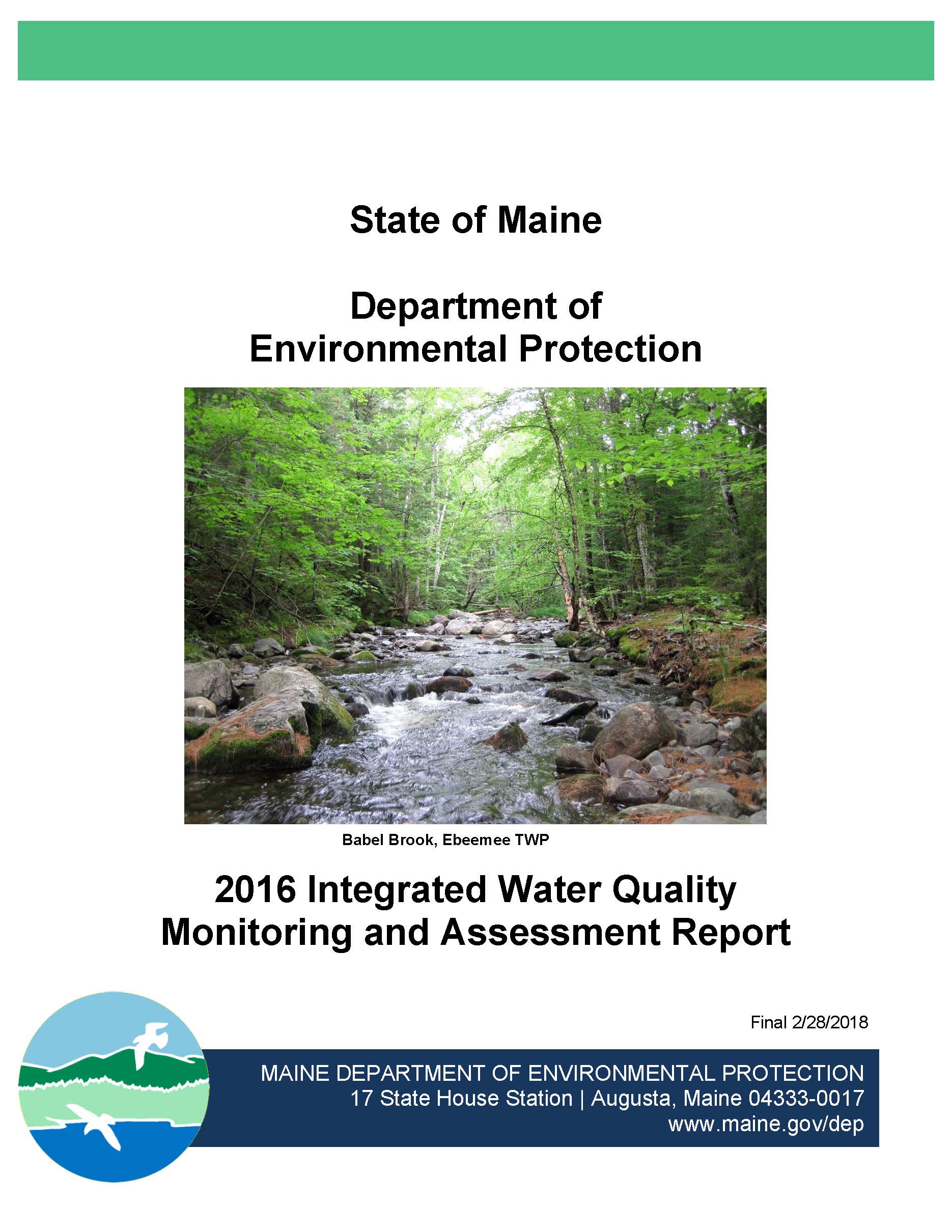 Picture: cover of draft 305(b) report