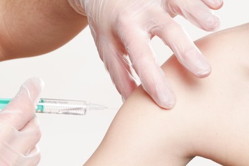 Person getting a vaccine
