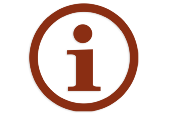circle with an "i" in the center