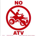 No ATVs Sign