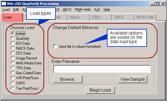 Quarterly Processing Load Tab