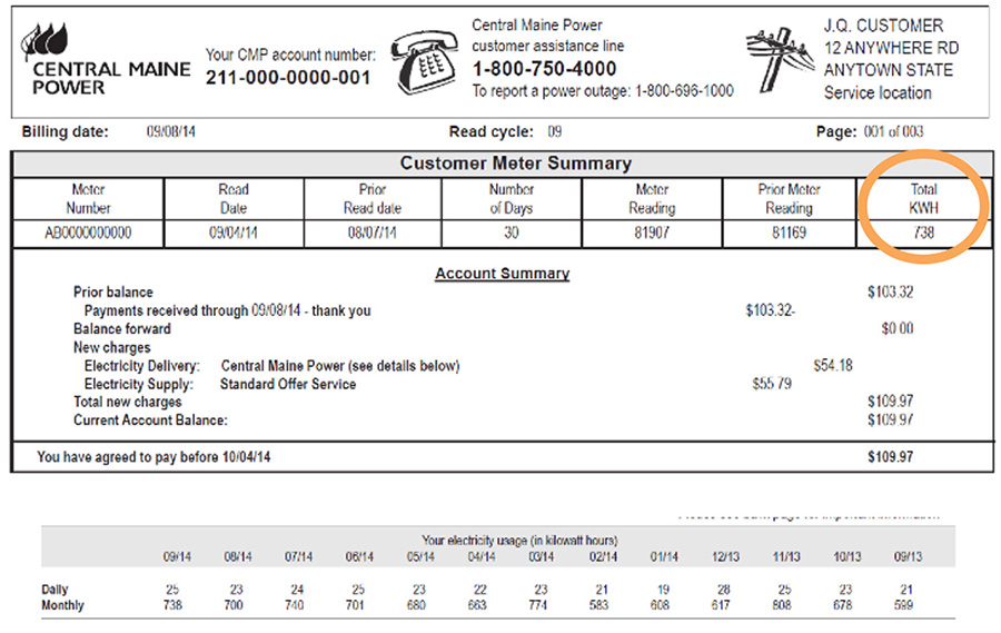 How to find your kWh usage Maine Office of Public Advocate