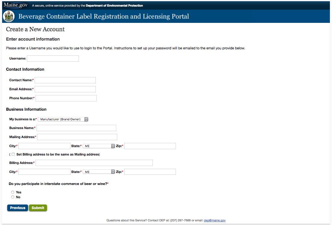 Create an Account Step 2