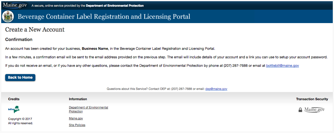 Create an Account Step 3
