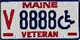 Image of a Maine Disability Special Veteran license plate