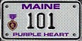 Image of Maine Purple Heart motorcycle plate