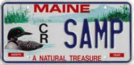 A Maine Conservation specialty license plate